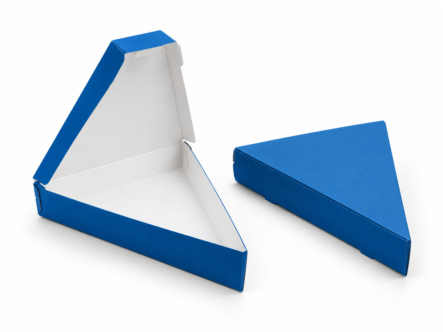 Plain, unbranded pizza single slice boxes product illustration